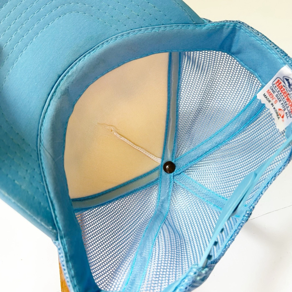 Vintage 80’s Light Blue Arizona Trucker Cap Snap Back Mesh Back Retro - Picture 6 of 7